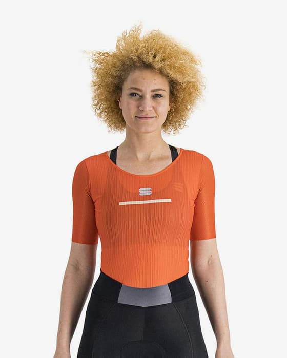 Maillot de corps Sportful Pro manche courte orange femme