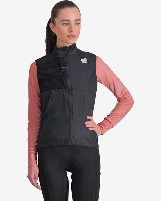 Colete corta-vento Sportful SuperGiara preto intenso mulher