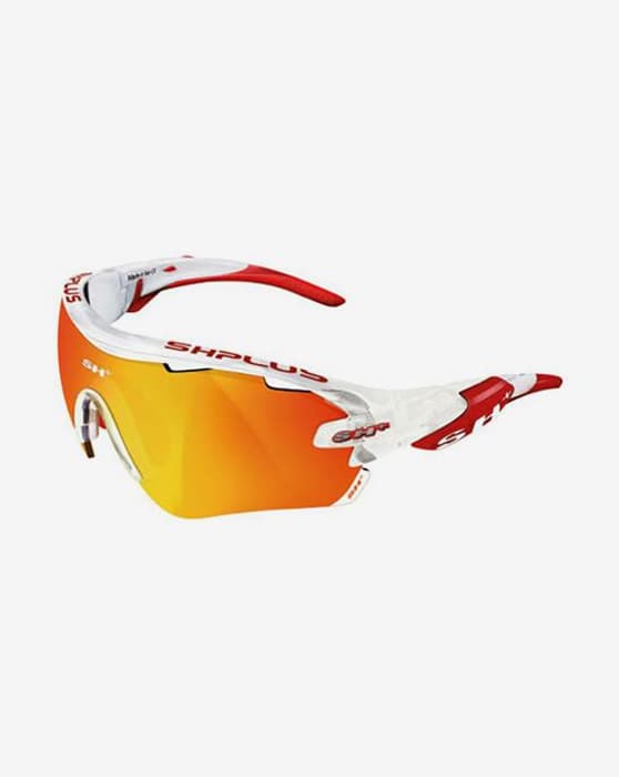 Gafas SH+ RG 5100 blanco translúcido con lentes espejadas Revo Laser rojo