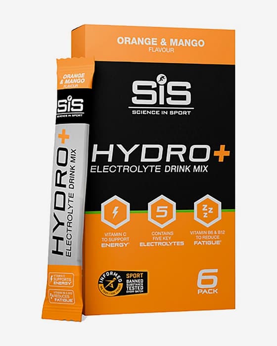 Bebida isotónica SIS GO Hydro+ sabor naranja y mango (6x4.5 g)