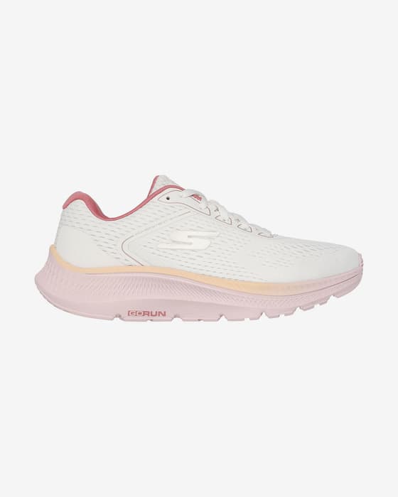 Skechers Go Run Consistent 2.0 Mile Marker Damen Laufschuhe weiß/rosa