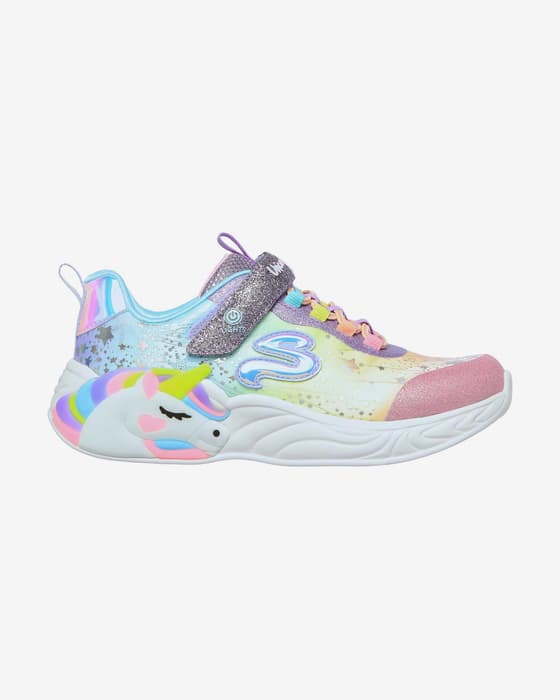 Zapatillas Skechers S Lights - Unicorn Dreams rosa amarillo azul infantil