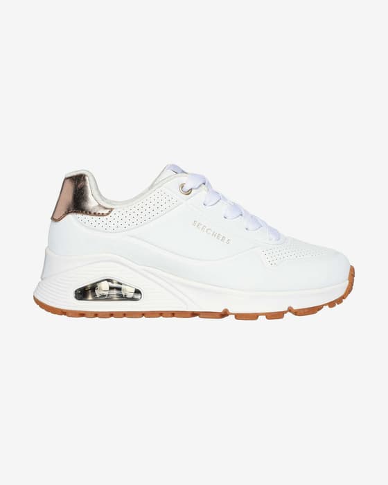 Zapatillas Skechers Uno Gen1 blanco dorado infantil