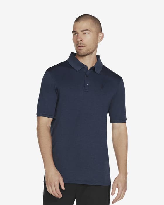 Polo Skechers GoWalk Off Duty manga corta azul oscuro
