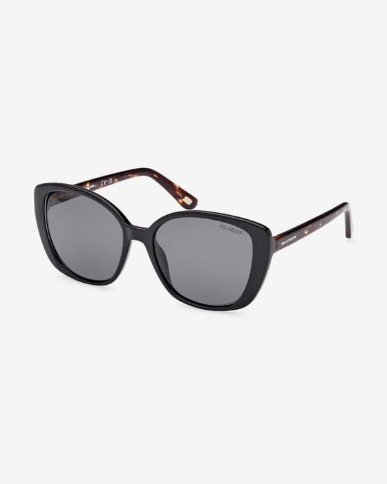 Gafas Skechers SE6265 negro marrón con lentes polarizadas ahumadas