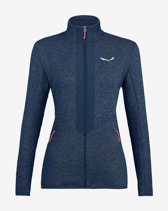 Forro polar Salewa Rocca 2 Full Zip azul oscuro mujer