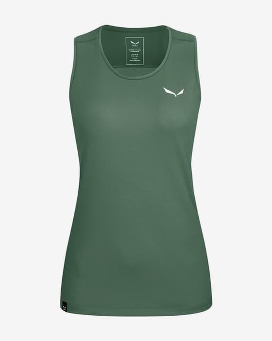 Camiseta Salewa Sporty Dry sin mangas verde oscuro mujer
