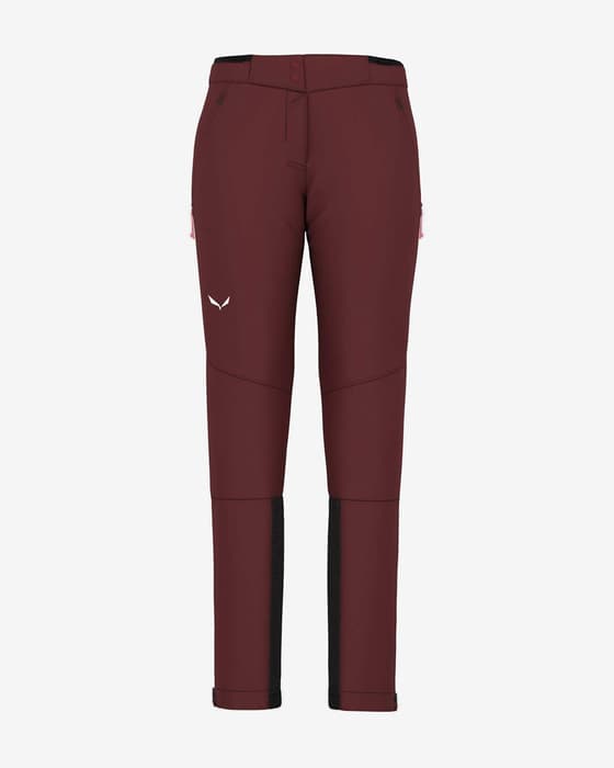 Pantalón largo Salewa Lagorai granate mujer