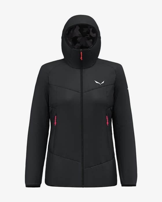 Chaqueta con capucha Salewa Ortles Tirol Wool Responsive Stretch negro mujer