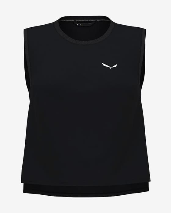 Camiseta Salewa Pedroc Dry Resp Hybrid sin mangas negro mujer