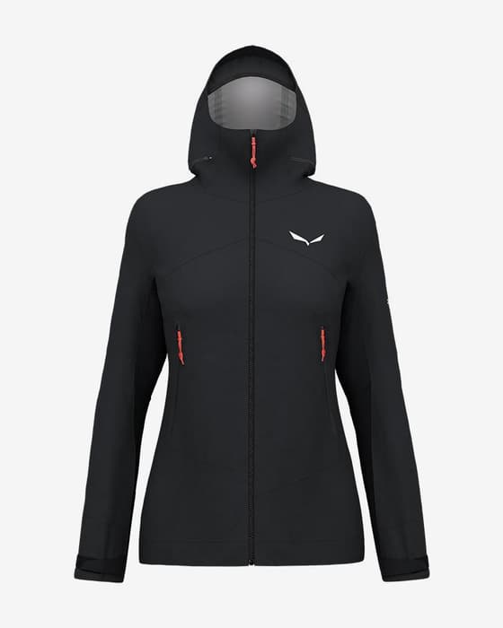 Chaqueta con capucha Salewa Ortles GORE-TEX negro mujer