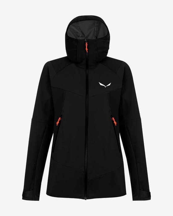 Chaqueta con capucha Salewa Sella Durastretch negro mujer