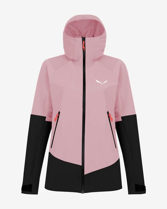 Chaqueta con capucha Salewa Sella Durastretch rosa negro mujer