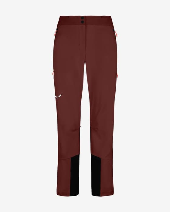 Pantalón largo Salewa Sella Durastretch rojo oscuro mujer