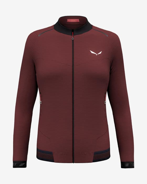 Forro polar Salewa Pedroc 2 Polarlite rojo oscuro mujer