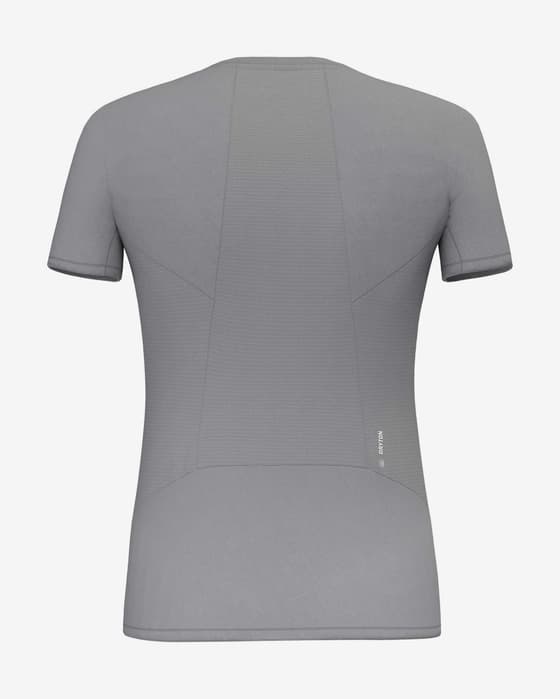 Camiseta Salewa Pedroc Dry Hybrid manga corta gris claro mujer