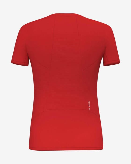 Camiseta Salewa Pedroc Dry Hybrid manga corta rojo mujer
