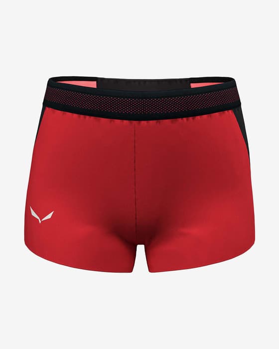 Pantalón corto Salewa Pedroc 2 Durastretch rojo negro mujer