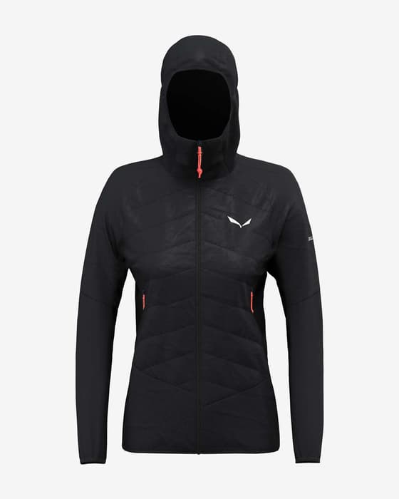 Chaqueta con capucha Salewa Ortles Tirol Wool negro mujer