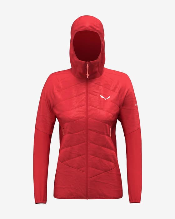 Chaqueta con capucha Salewa Ortles Tirol Wool rojo mujer