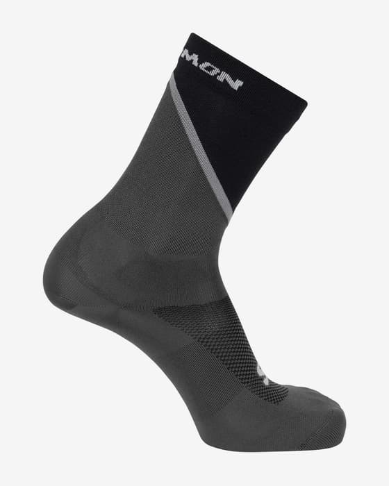 Salomon Pulse Crew Socks Dark Grey Black