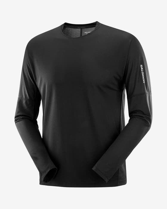 Camisola Salomon Sense Aero manga comprida preto acinzentado