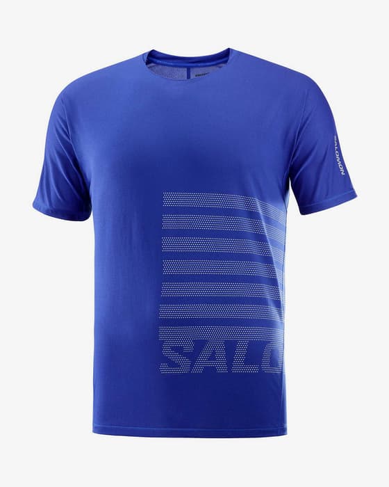 Camisola Salomon Sense Aero GFX t-shirt manga curta azul elétrico