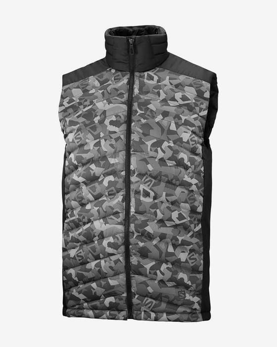 Chaleco Salomon Sntial Xwarm Down gris negro