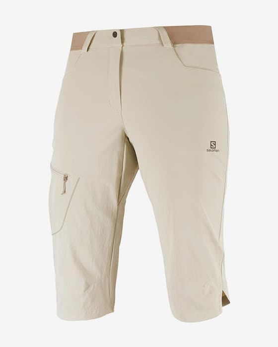 Pantalón pirata Salomon Wayfarer Capri beige mujer