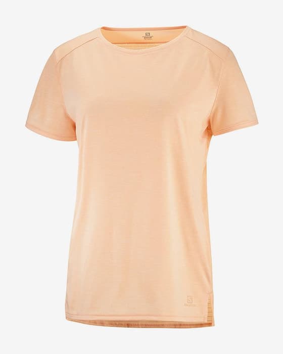 Camiseta Salomon Outline Summer manga corta amarillo crema mujer
