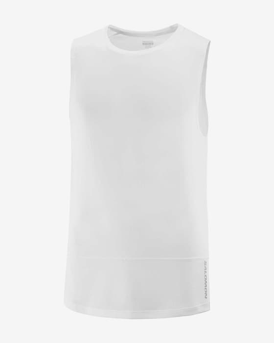 Camisola Salomon Cross Run sem mangas branco