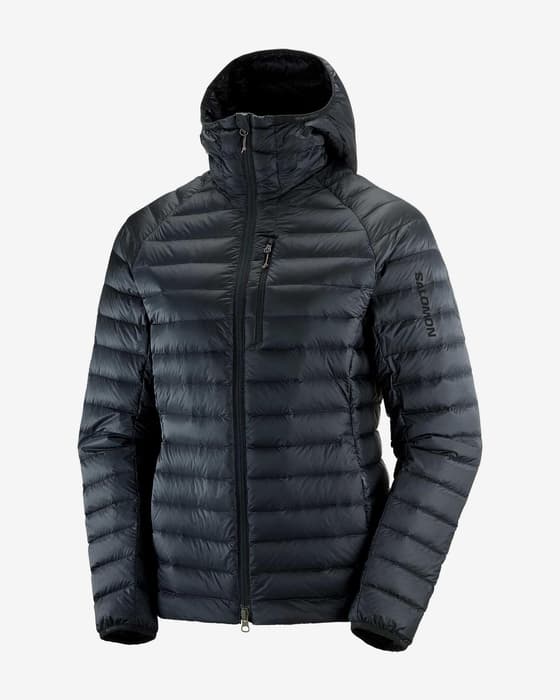 Salomon Elixir Micro Down dames jack met capuchon zwart