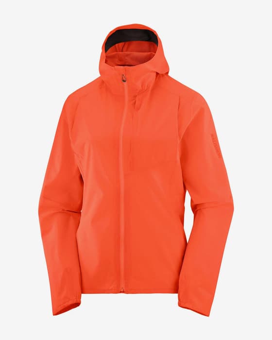 Chaqueta con capucha Salomon Bonatti Trail naranja mujer