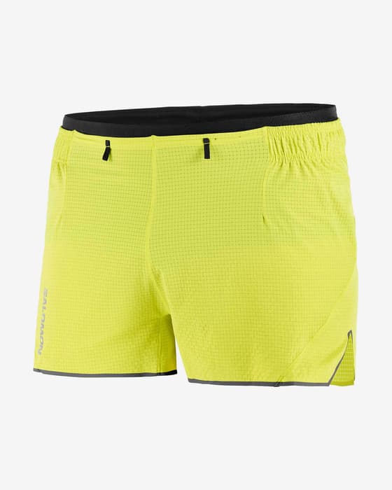 Pantalón corto Salomon Sense Aero 3" amarillo citronela