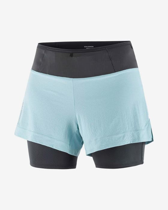 Pantalón corto Salomon Sense Aero 2in1 azul cielo mujer