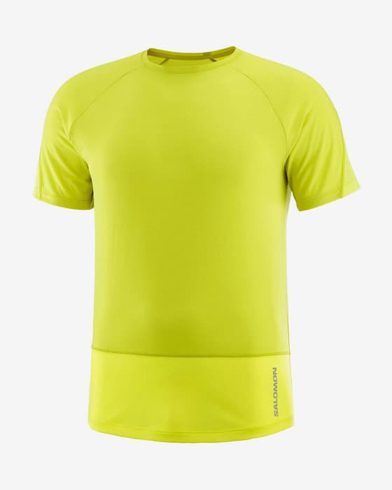 T-shirt Salomon Cross Run amarelo citronela