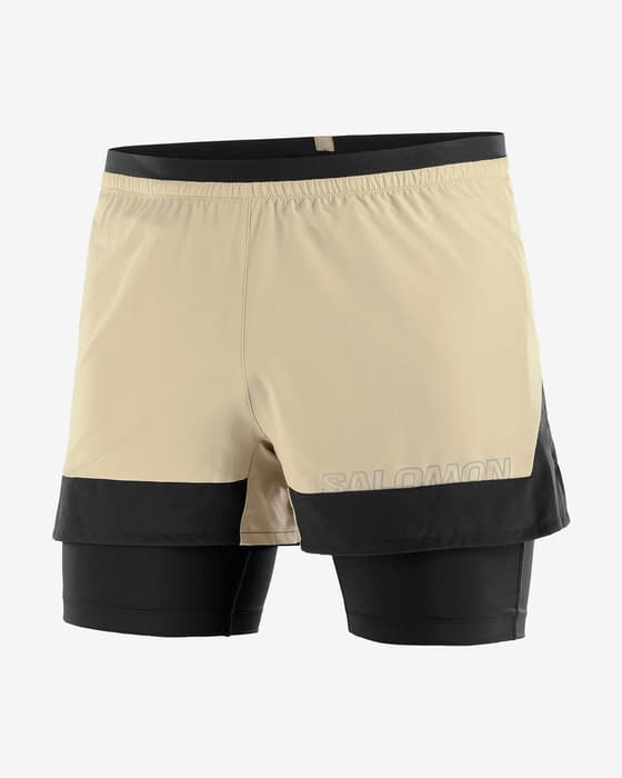 Pantalón corto Salomon Cross 2in1 blanco pimienta
