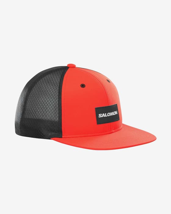 Gorra Salomon Trucker Flat rojo brillante