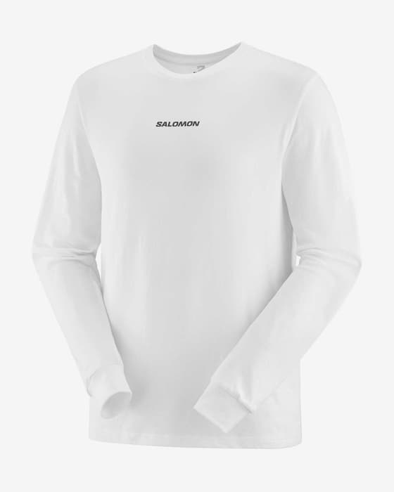 Camisola Salomon Logo Performance manga comprida branco