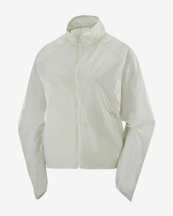 Chaqueta cortavientos Salomon SHKout Fly blanco mujer