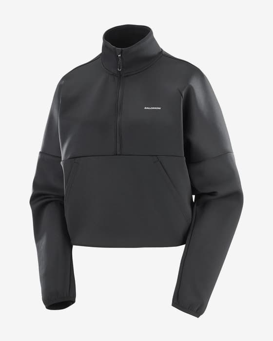Sudadera Salomon SHKout Half Zip Crop negro mujer