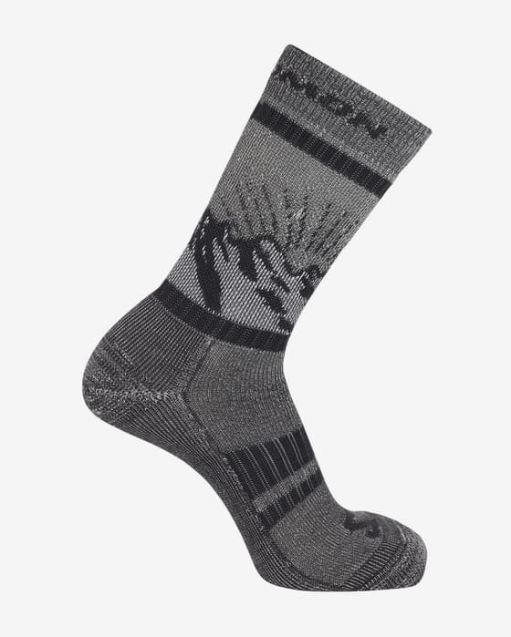 Calcetines Salomon Retro Wool Crew gris oscuro