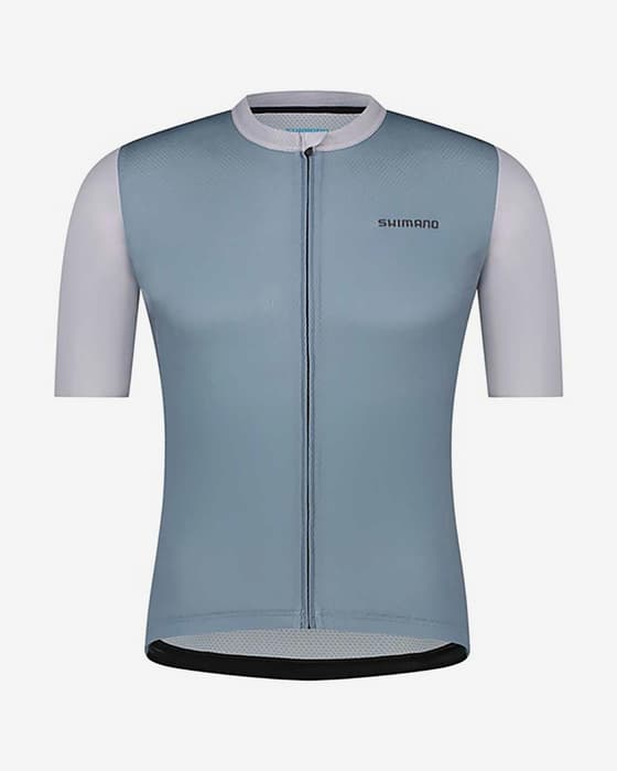 Maillot Shimano Aria manche courte bleu clair