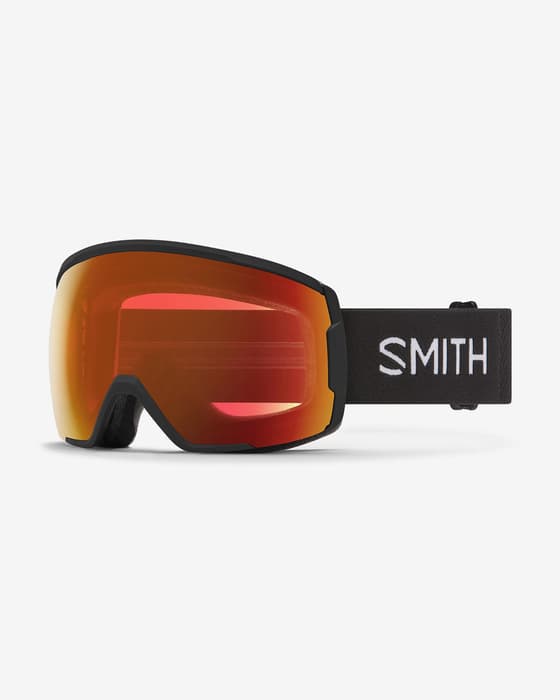 Máscara Smith Proxy negro con lente fotocromática espejada ChromaPop rojo