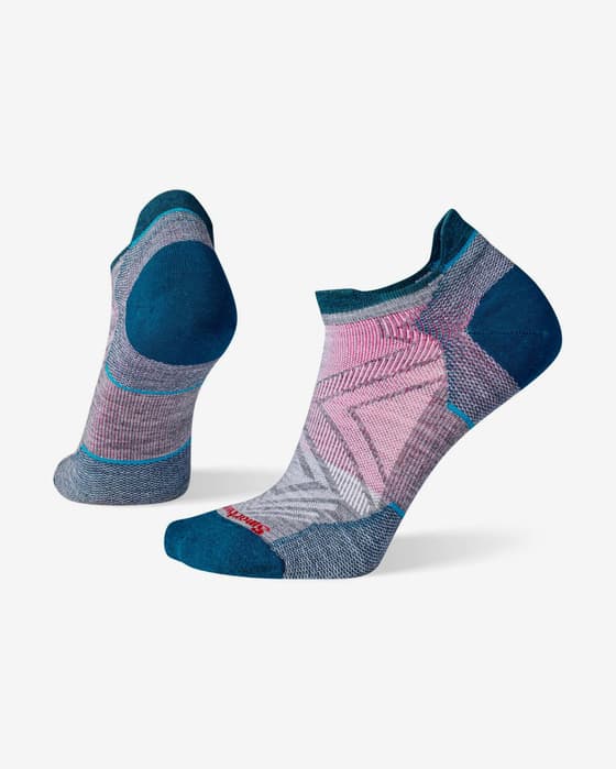 Calcetines Smartwool Run Zero Cushion Low gris azulado rosa mujer