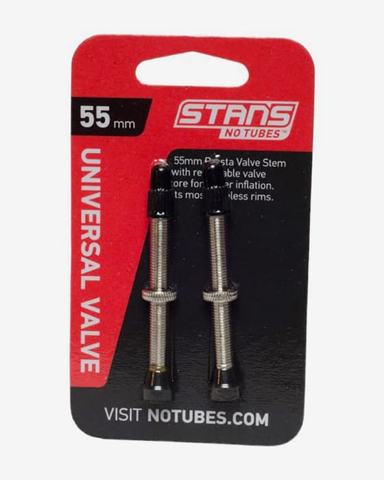 Válvulas Stan's NoTubes 55 mm plata (2 unidades)