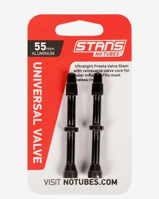 Válvulas Stan's NoTubes 55 mm negro (2 unidades)