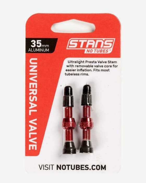 Válvulas Stan's NoTubes 35 mm rojo (2 unidades)