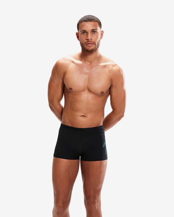 Maillot de bain Speedo Hyper Boom Placement Aquashort noir bleu clair