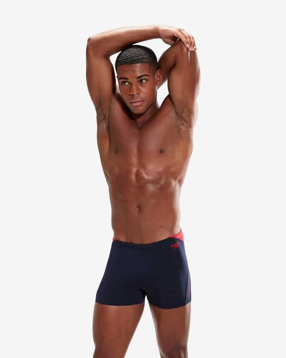 Maillot de bain Speedo Hyper Boom Splice Aquashort noir rouge